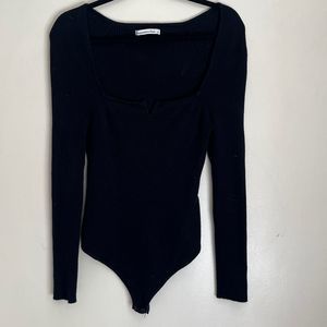 Abercrombie and Fitch bodysuit black ribbed Large